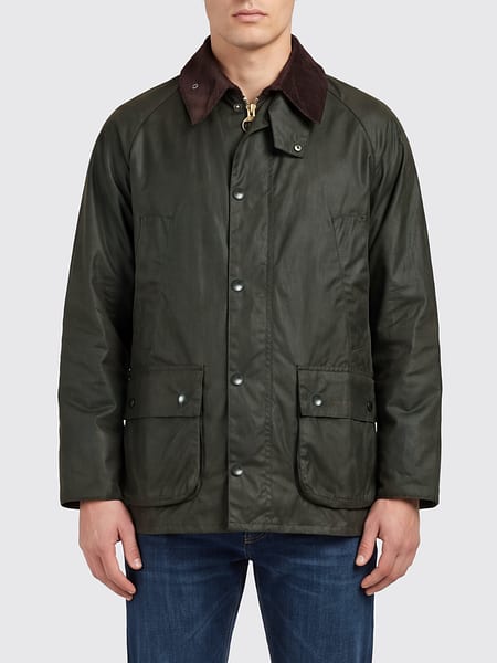 Barbour OS Bedale Waxed Cotton Jacket with Velvet Collar