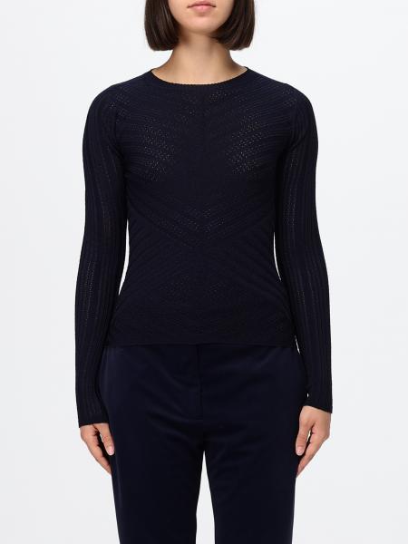 Slim Fit Sheer Crew Neck Top Twinset in a Viscose Blend