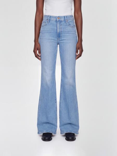Mother High-Waisted Flared Jeans in Stretch Cotton Denim