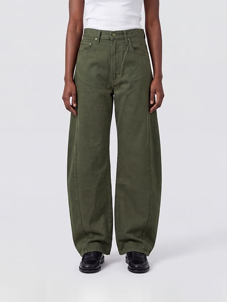The Half Pipe High-Waisted Baggy Jeans MOTHER in Cotton Denim