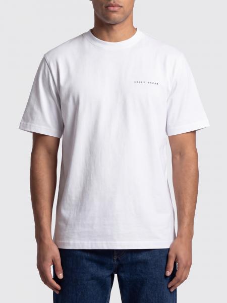 Cotton Crewneck T-shirt Daily Paper with Graphic Print and Front Logo