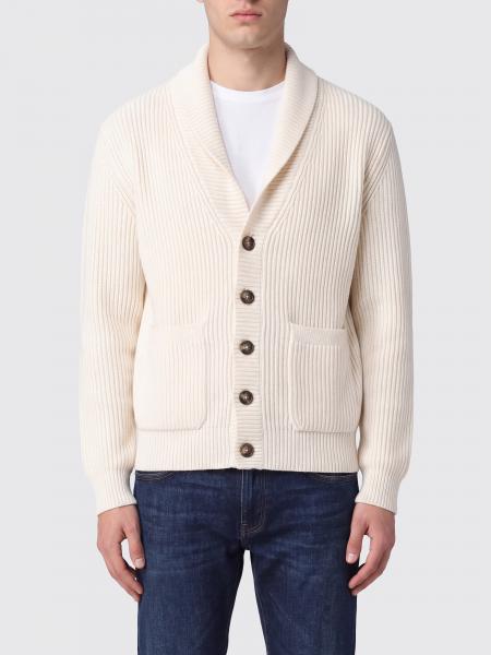 Shawl-Collar Wool Cardigan Eleventy with Patch Pockets