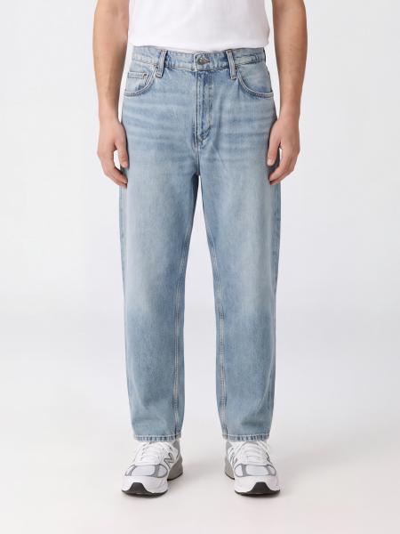 Baggy Fit Cotton Denim Jeans Rag&Bone with Button and Zip Fly