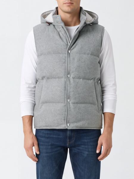 Quilted Cashmere Vest Eleventy with Removable Hood