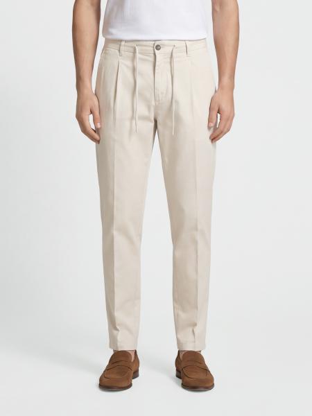 Slim-Fit Stretch-Cotton Drawstring Trousers Eleventy