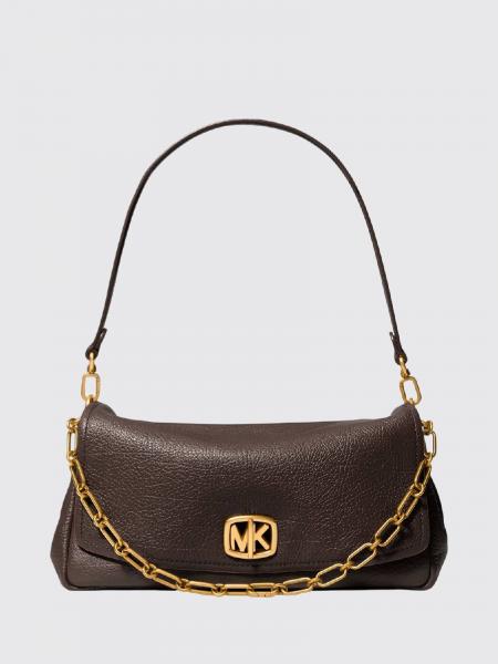 Michael Kors Grained Leather Shoulder Bag with MK Monogram