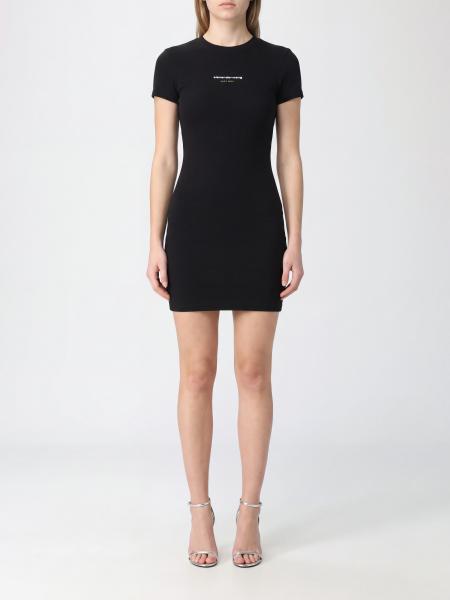 Stretch-Cotton Sheath Mini Dress with Embroidered Logo by Alexander Wang