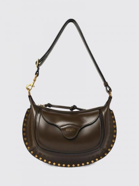 Oskan Moon Smooth Leather Crossbody Bag Isabel Marant with Studs