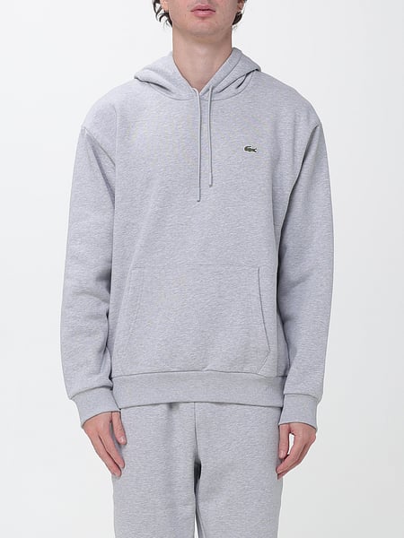 Sweat à capuche Lacoste en coton avec poche kangourou et logo contrastant