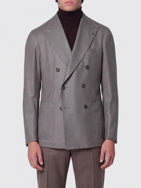 Tagliatore Double-Breasted Wool and Cashmere Blazer with Peak Lapels