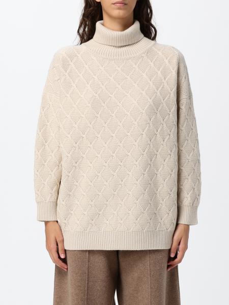 Max Mara Wool and Cashmere Turtleneck Jumper with Dropped Shoulders