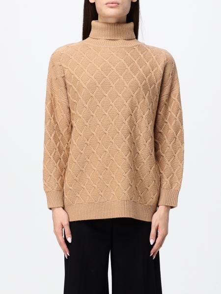Max Mara Wool and Cashmere Turtleneck Jumper with Dropped Shoulders