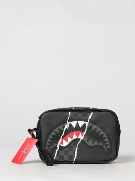 Дорожный несессер Sprayground из хлопка с покрытием, принтом логотипа и ручкой