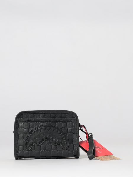 SPRAYGROUND Raised Check 톤온톤 코팅 코튼 미니 크로스바디 백