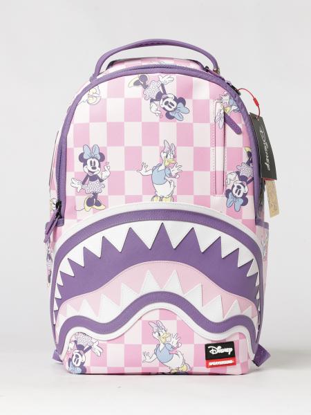 SPRAYGROUND 디즈니 체커보드 프린트 백팩 (내부 노트북 포켓 포함)