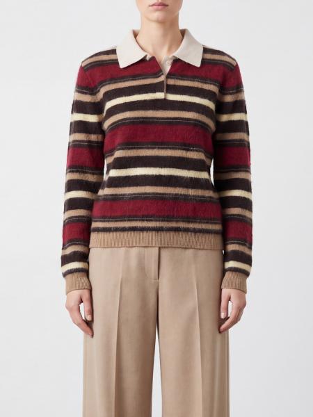 Guest in Residence Striped 100% Cashmere Long-Sleeved Polo