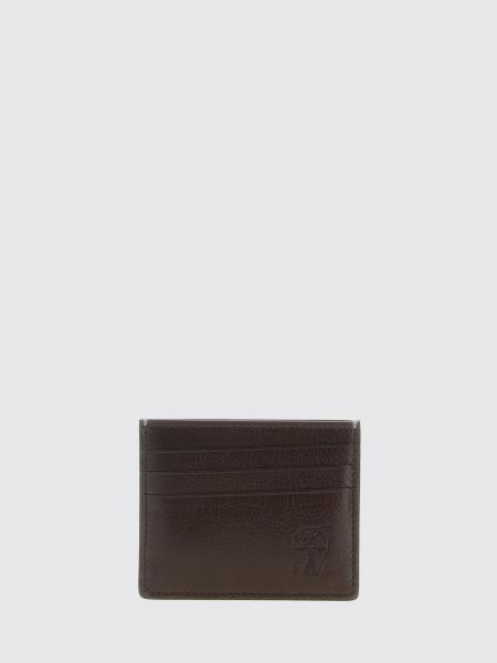 Brunello Cucinelli Slim Card Holder in Grained Calfskin Leather