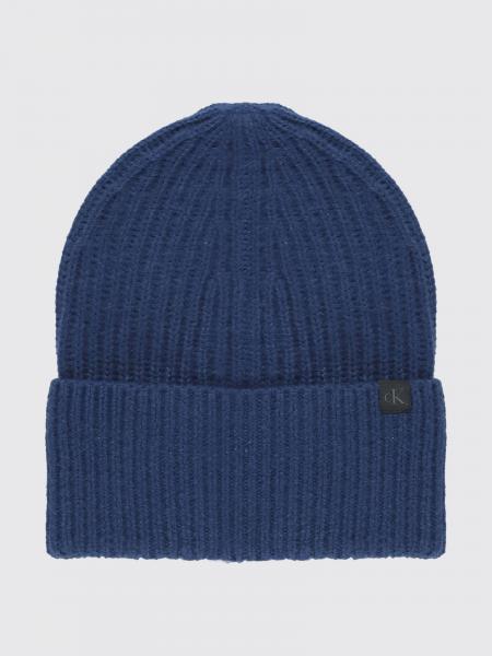 Calvin Klein Cuffed Acrylic Beanie Hat for Boys with Contrast Logo