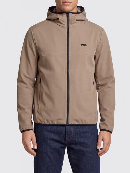 Boss Lightweight Stretch Technical Fabric Hooded Jacket with Embroidered Logo