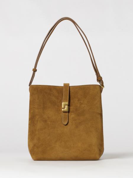Bello Suede Calfskin Shoulder Bag Soeur with Adjustable Handle