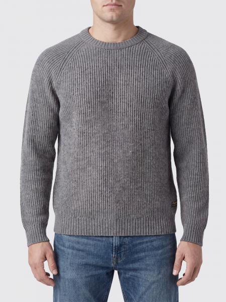 Filson Long-Sleeved Wool Turtleneck Jumper with Button Closure and Ribbed Trims