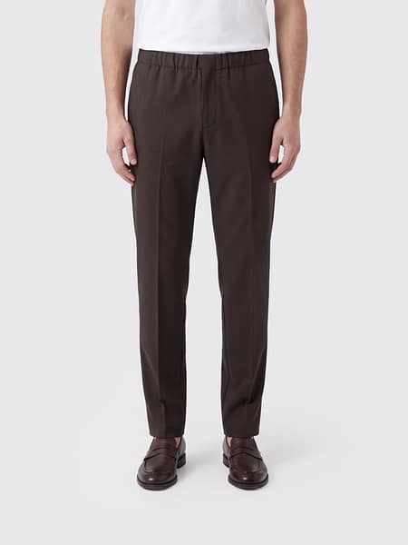 Lardini Slim Fit Pleated Pure Virgin Wool Sartorial Trousers
