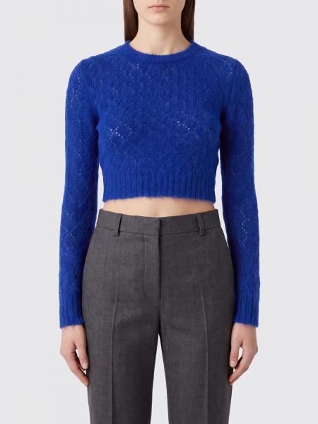 Cropped Crewneck Jil Sander Jumper in Mohair and Silk