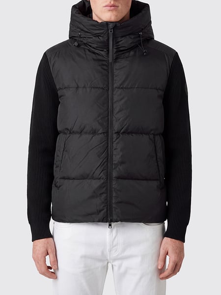 Hooded Quilted Merino Wool Blend Down Jacket Canada Goose