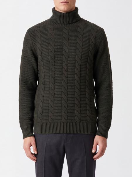 BARBOUR Staplecross 罗纹饰边纯羊毛针织高领衫
