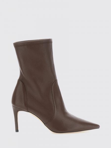 Stuart Weitzman Power 光滑小牛皮细高跟踝靴