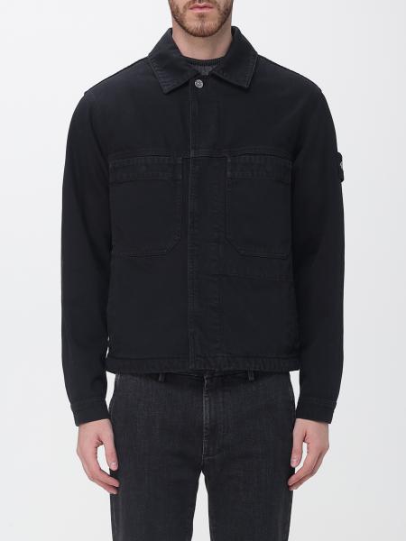 STONE ISLAND 衣袖饰有Compass徽标贴饰的棉质牛仔布教练夹克