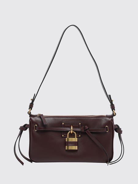 Borsa a spalla Paddington Chloé in pelle di vitello liscia con lucchetto