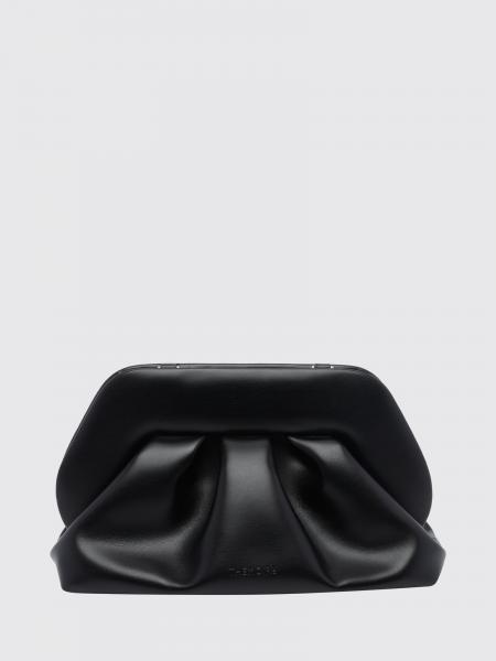 Themoirè Draped Bios Clutch in Vegan Leather with Adjustable Shoulder Strap