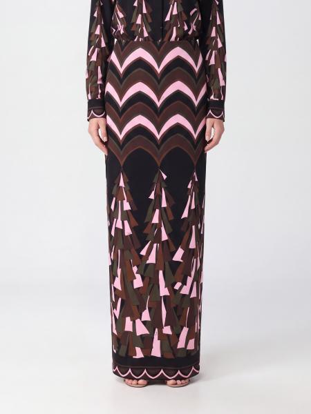 Pucci High-Waisted Ethnic Print Crêpe Long Pencil Skirt