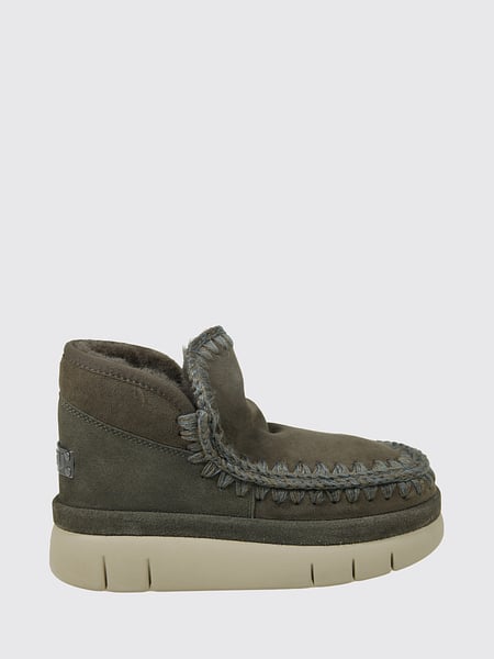 Mou Bounce Bicolour Suede Ankle Boots with Wool Lining