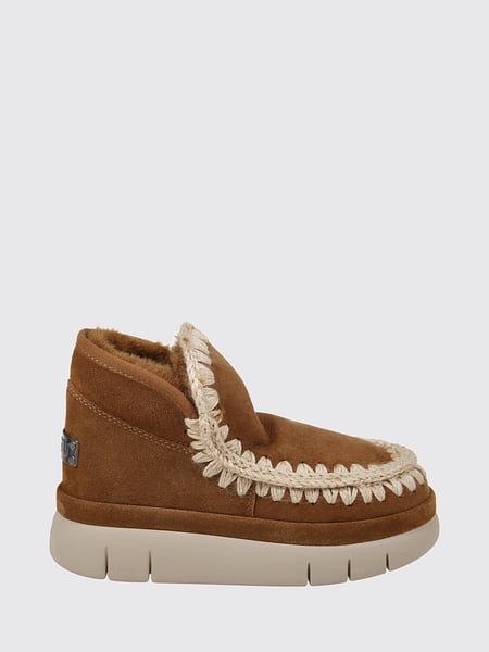 Mou Bounce Bicolour Suede Ankle Boots with Wool Lining