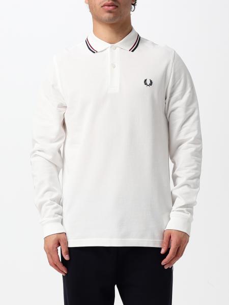 FRED PERRY 长袖Polo衫，棉质珠地布，配刺绣徽标