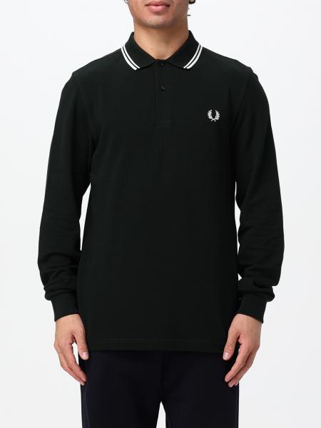 FRED PERRY 长袖Polo衫，棉质珠地布，配刺绣徽标