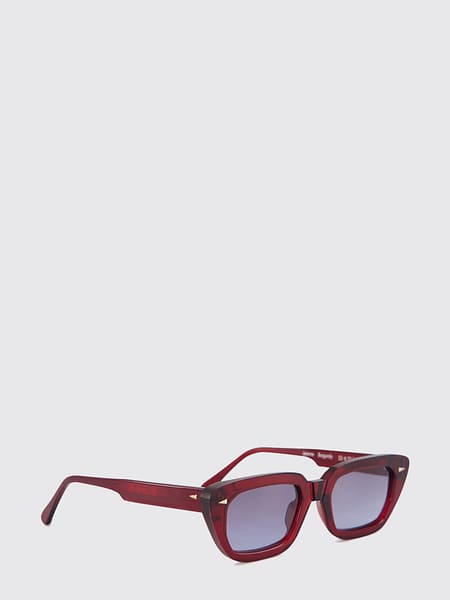 Jeanne Rectangular Cat-Eye Acetate Sunglasses Ahlem with Gold Details