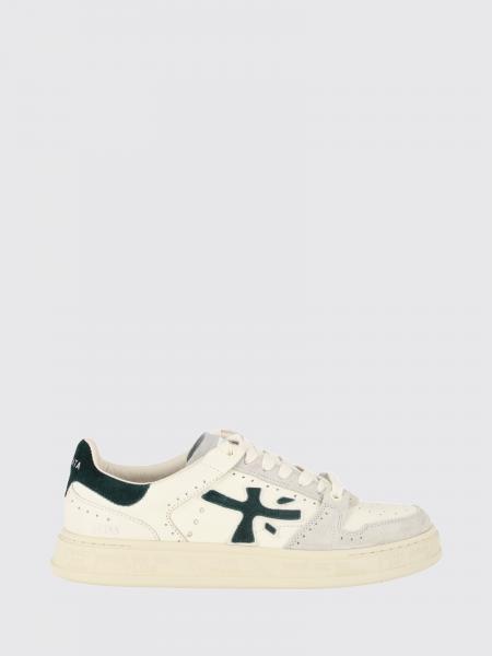 Quinn Calfskin Sneakers Premiata with Crackle Leather Details