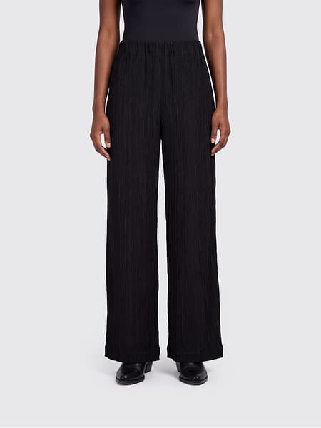 Pantalón plisado de pernera ancha 120% LINO en mezcla de lana virgen