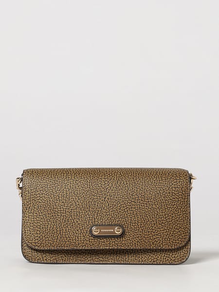 Borbonese Urban Mini Two-Tone Crossbody Bag with Flap Closure