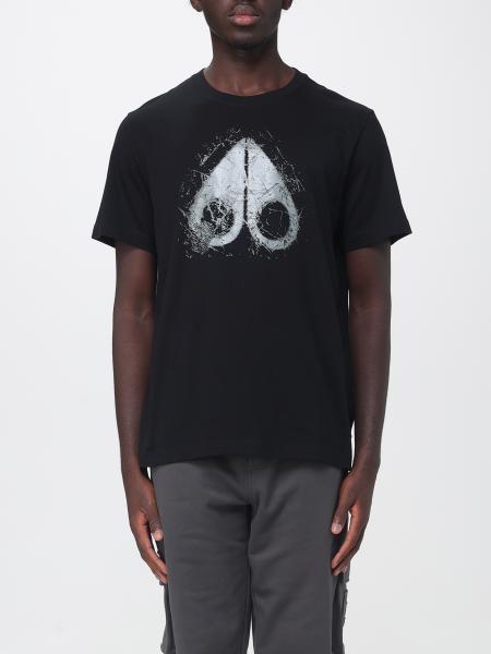 Moose Knuckles Cotton Crewneck T-Shirt with Front Printed Logo