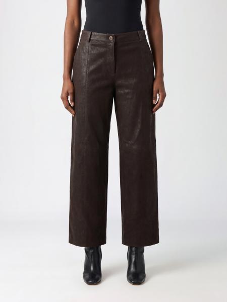 Pinko Gerade geschnittene Hose aus Viskosemischung mit hoher Taille und Gürtelschlaufen