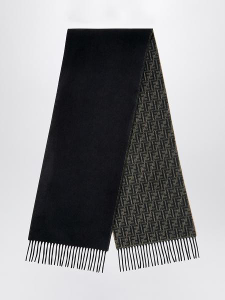 Double-Face Cashmere Scarf with All-Over FF Monogram Fendi