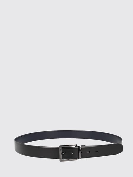 Ceinture réglable BOSS en cuir de vache avec logo gravé sur la boucle