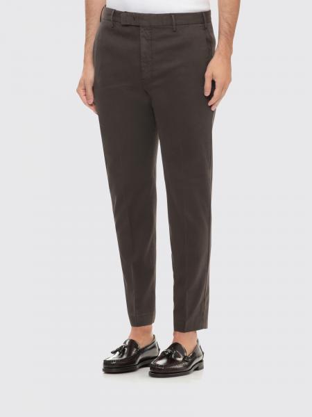 PT TORINO Slim Fit Wool Chino Trousers with Slant Pockets