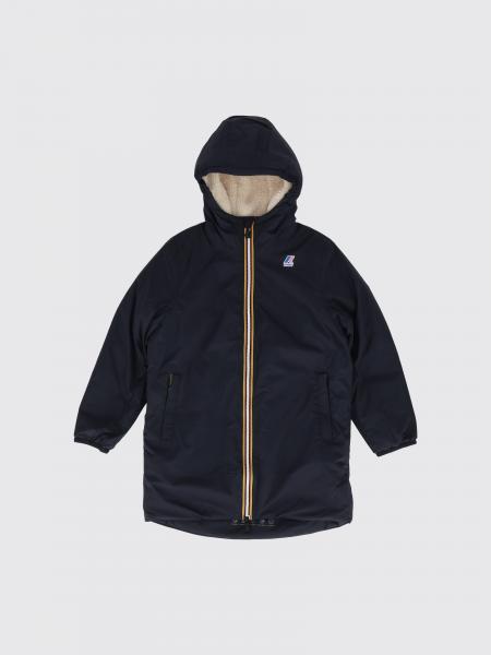 Le Vrai 4.0 Eiffel Check Tweed Bomber Jacket K-Way for Boys with High Neck