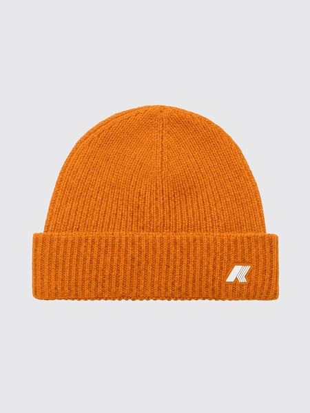 Boy's K-Way Wool Beanie Hat with Turn-Up Cuff and Contrast Logo