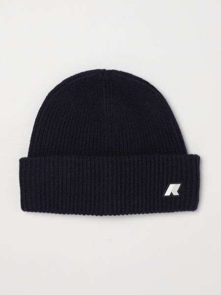 Boy's K-Way Wool Beanie Hat with Turn-Up Cuff and Contrast Logo